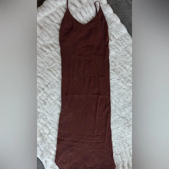 Ozma Cupro Anaise Slip Dress in Adobe - Picture 4 of 13